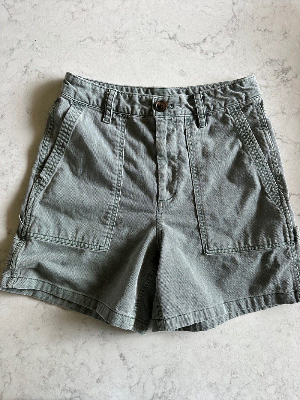 GAP Cotton Utility Shorts — Sage Green